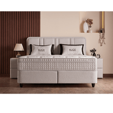 Lit Alice — Boxspring velours à coffres