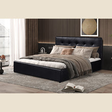 Lit coffre Porto 160x200 avec sommier — PU noir