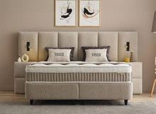 Lit Davis — Boxspring à coffres et tête de lit lumineuse