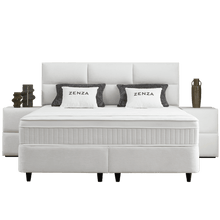 Lit Zenza — Boxspring velours à coffres