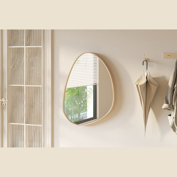 Miroir Roza — Forme organique, chêne vieilli