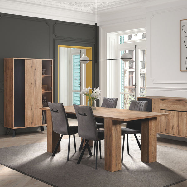 Salle à manger Phenix — SCARLET OAK / BLACK
