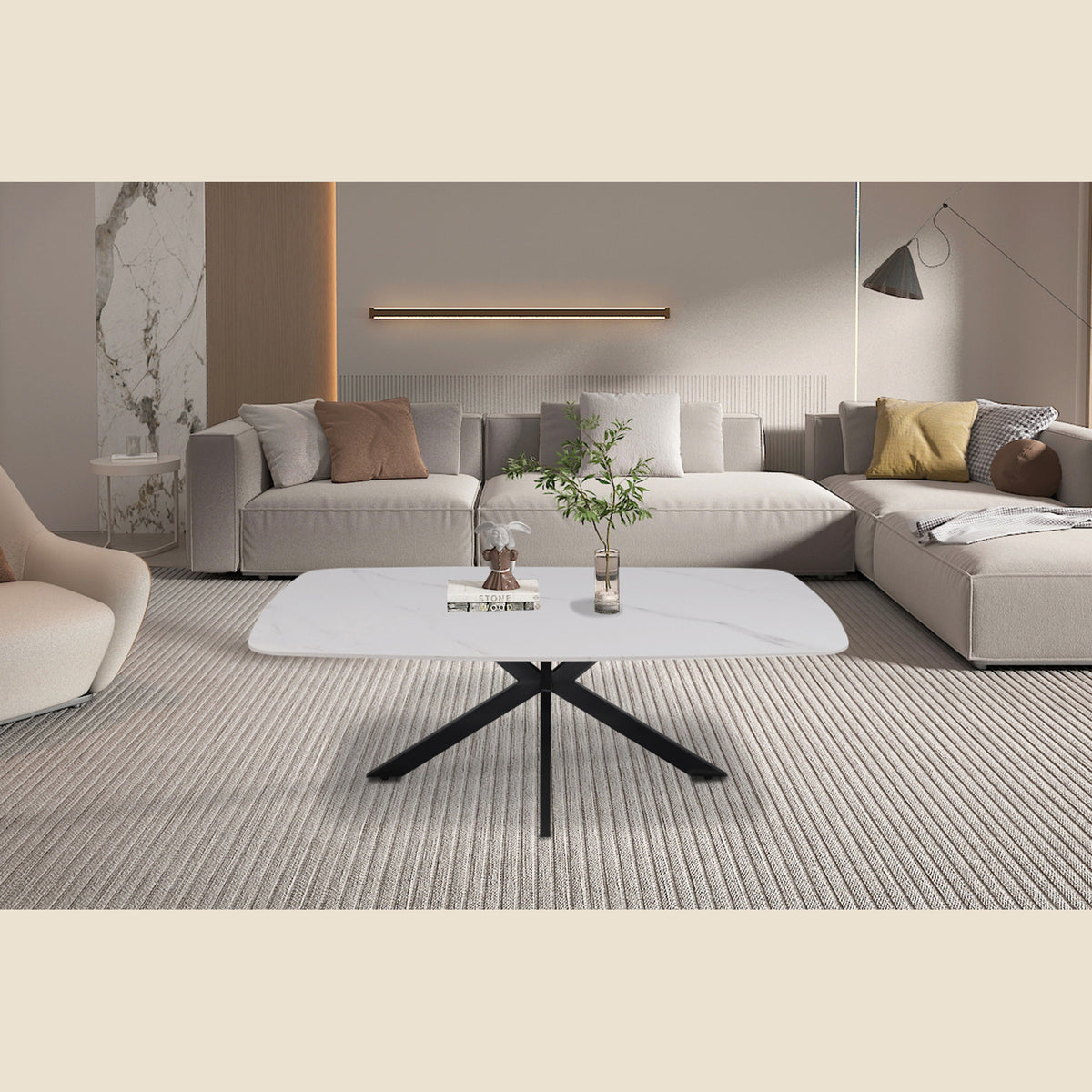 Table basse Apollo 130 cm — Ovale danoise