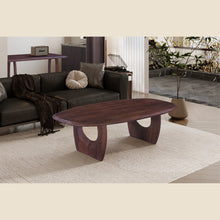 Table basse Braga — Ovale, bois de manguier massif