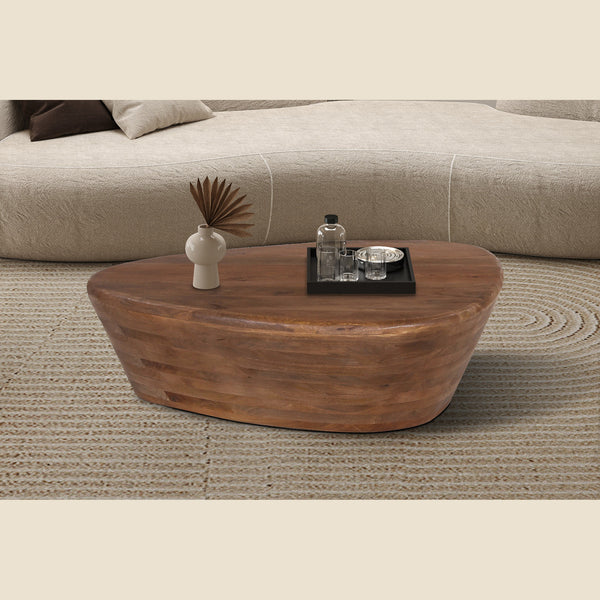 Table basse Evan — Bois de manguier massif