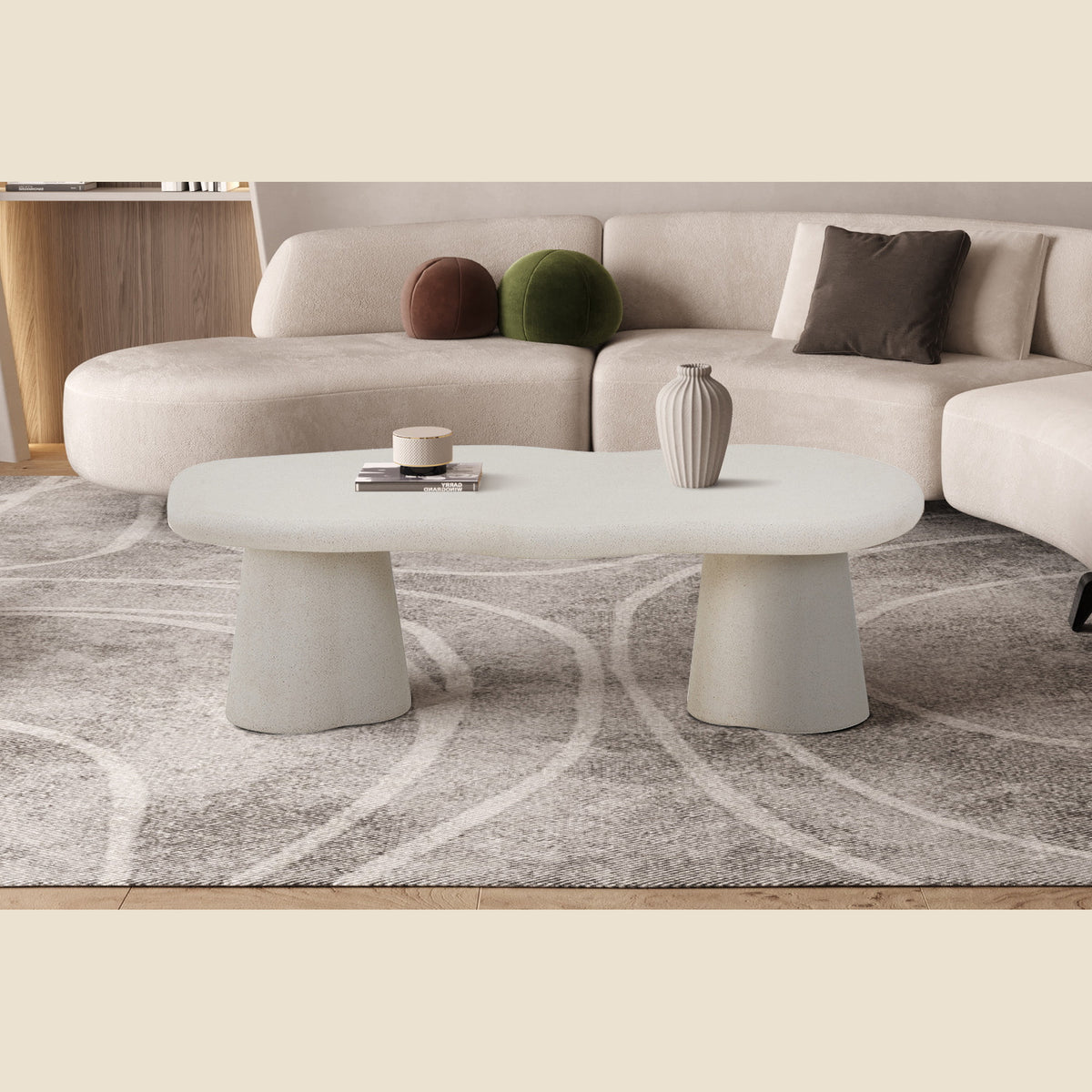 Table basse Faro — 130 cm, forme organique