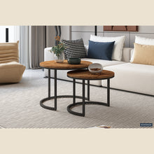 Tables basses Goja — Set de 2, bois de manguier
