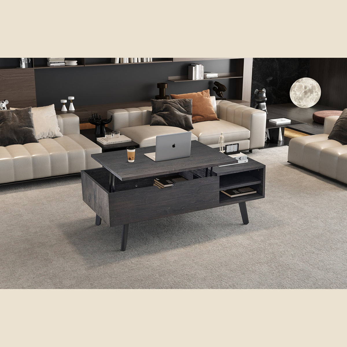 Table basse Justine — Plateau relevable