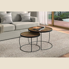 Table basse Lars — Set de 2, bois de manguier