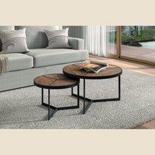 Table basse Laveu — Set de 2, bois de manguier