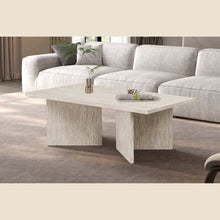 Table basse Litar — Effet travertin ou chêne
