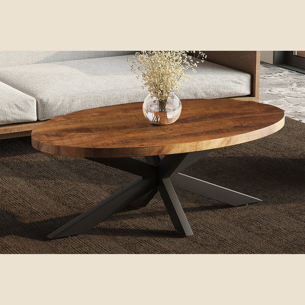 Table basse Madeira — Ovale, bois de manguier