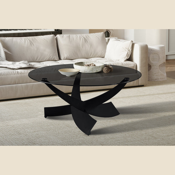 Table basse Weston — Verre teinté gris
