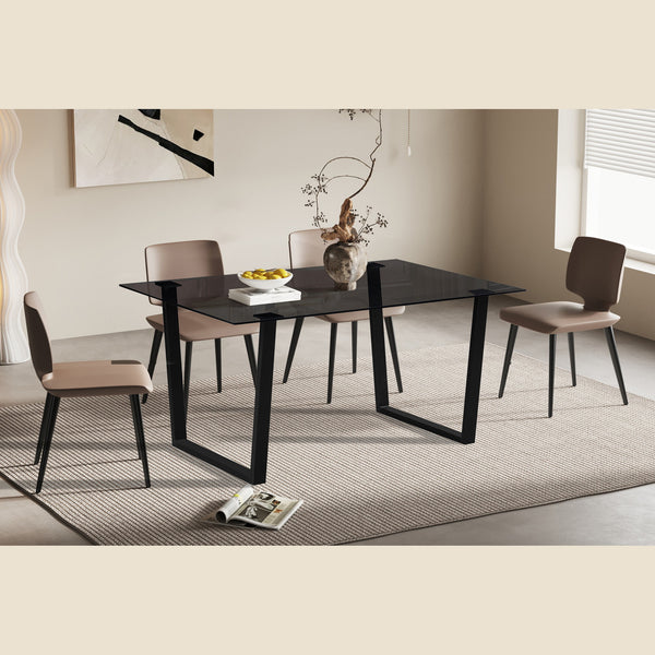 Table Boaz — Verre fumé, 150 cm