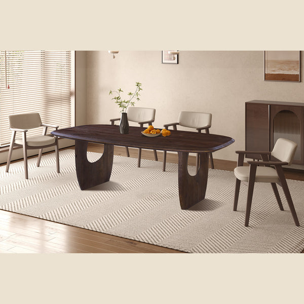 Table Braga — Bois de manguier, ovale danoise
