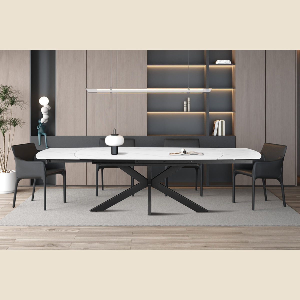 Table extensible Ares — 160-240 cm, ovale danoise