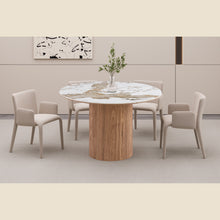 Table extensible Evora — Pierre brillante, 120-200 cm