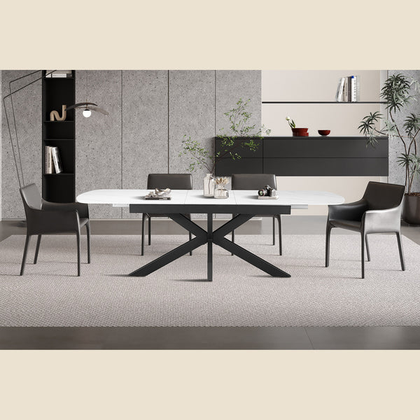 Table extensible Hestia — 180-220 cm, ovale danoise
