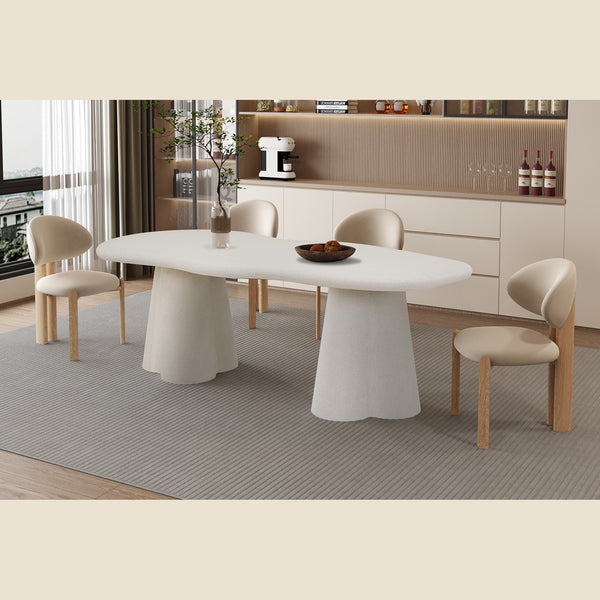 Table Faro — Effet ciment, organique ou ronde