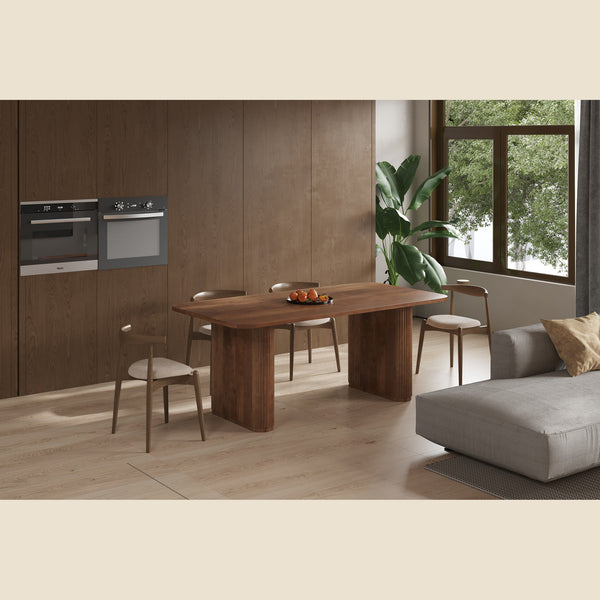 Table Jean — Bois de manguier, ovale danoise 200 cm