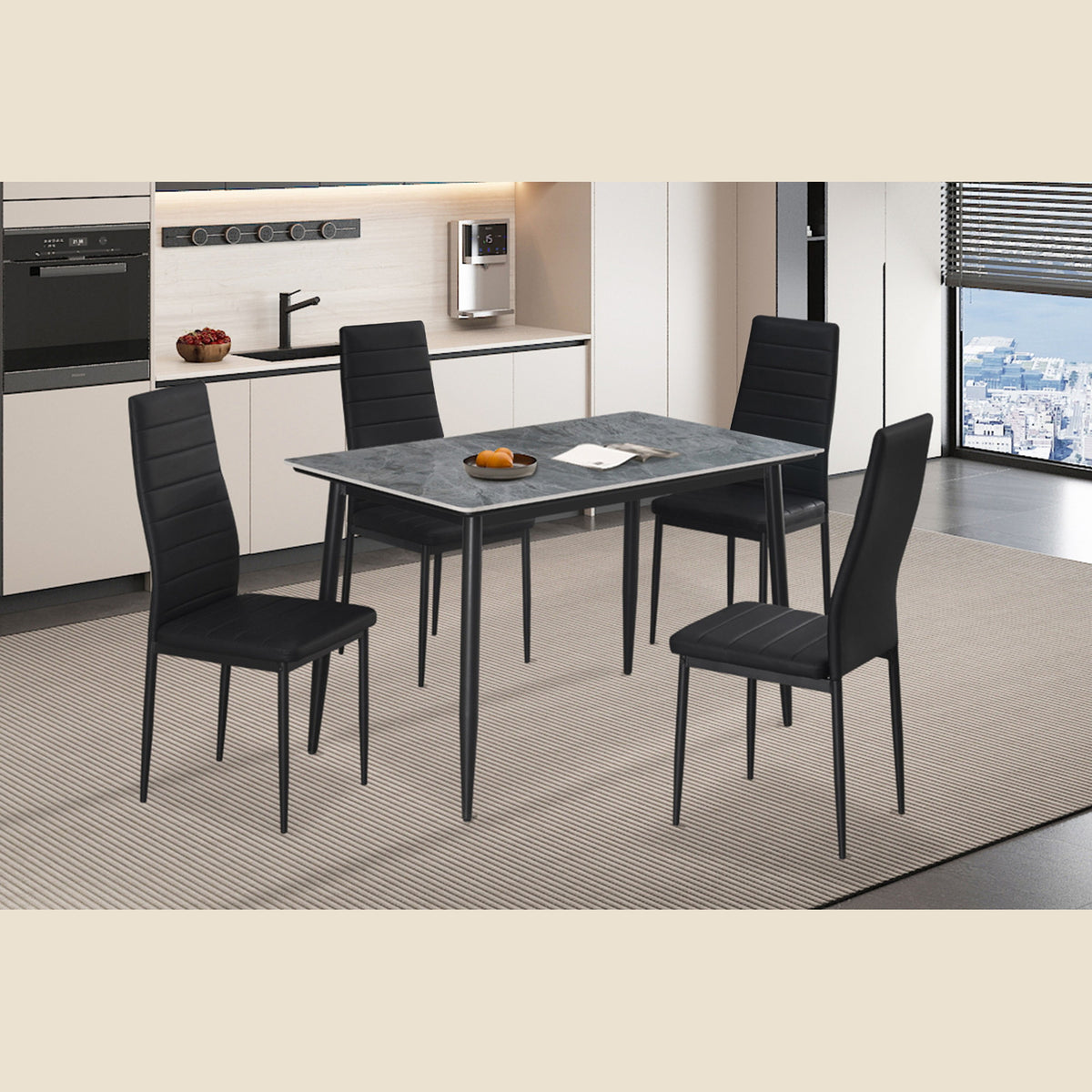 Table Kenzo — Pierre grise, 120 ou 140 cm