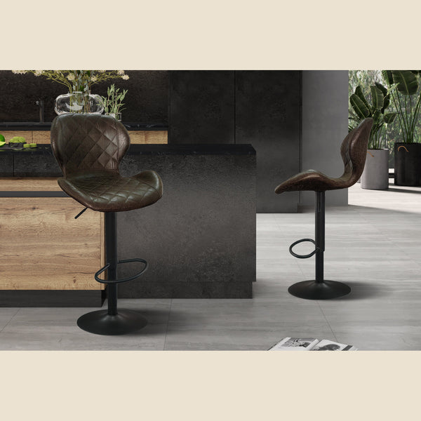 Tabouret de bar Malaga — PU capitonné