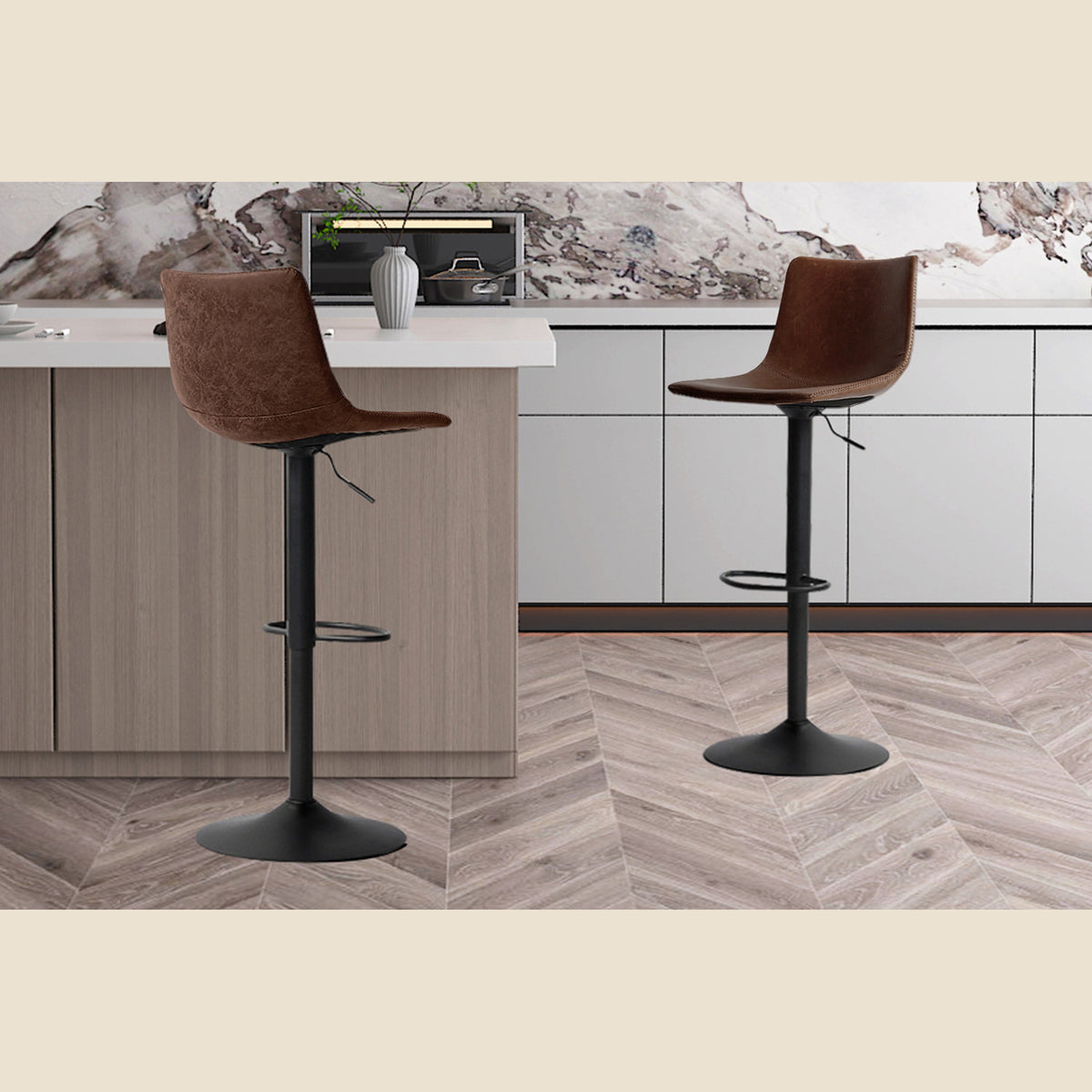 Tabouret de bar Trevi — PU vintage