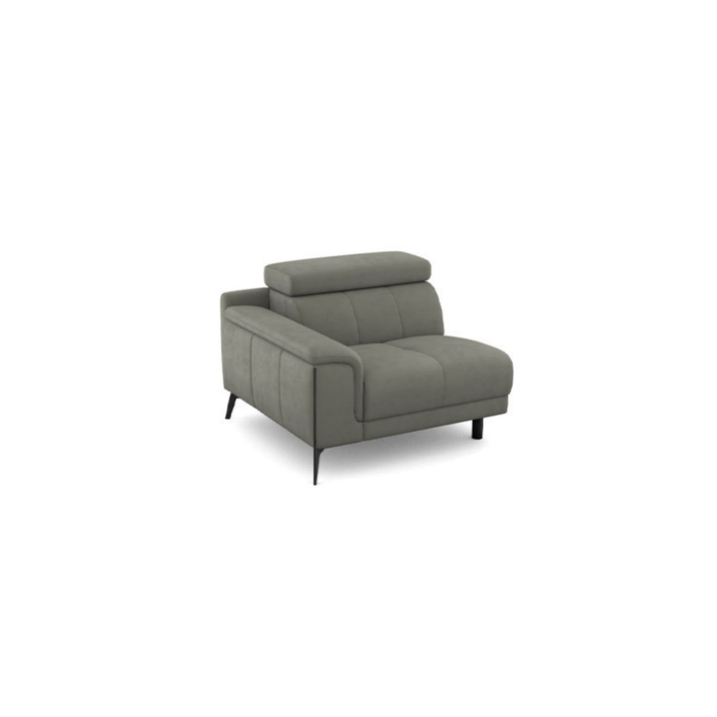 Salon d'angle modulaire Amira — Gris clair chiné