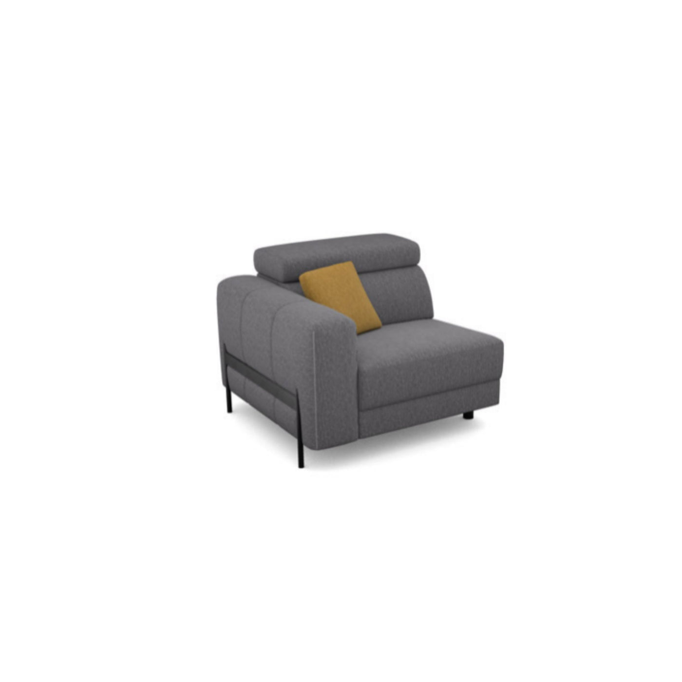 Salon d'angle modulaire Arkon — Gris chiné