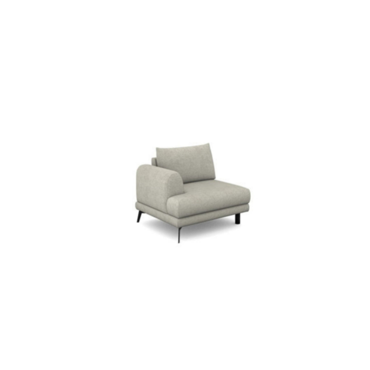 Salon d'angle modulaire Inferno — Gris clair