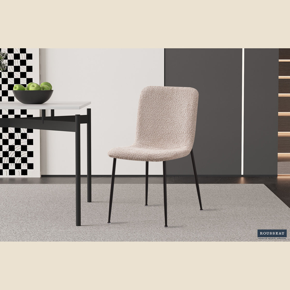 Chaise Alice — Bouclé ou velours côtelé