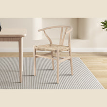 Chaise Bart — Orme massif et assise tissée