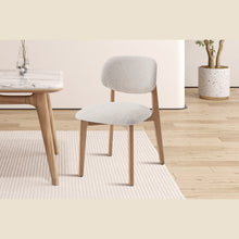 Chaise Carmen — Chêne massif et tissu