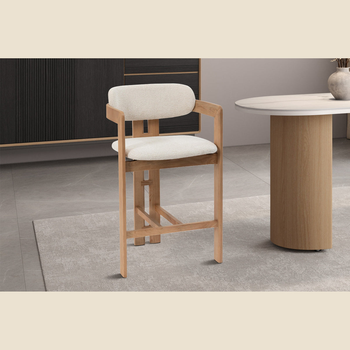 Chaise de comptoir Camille — Frêne massif