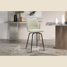 Chaise de comptoir Lara — Pivotante, tissu