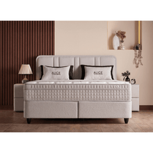 Lit Alice — Boxspring velours à coffres