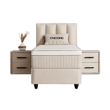 Lit Encore — Boxspring velours à coffres