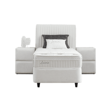 Lit Laura — Boxspring velours à coffre de rangement