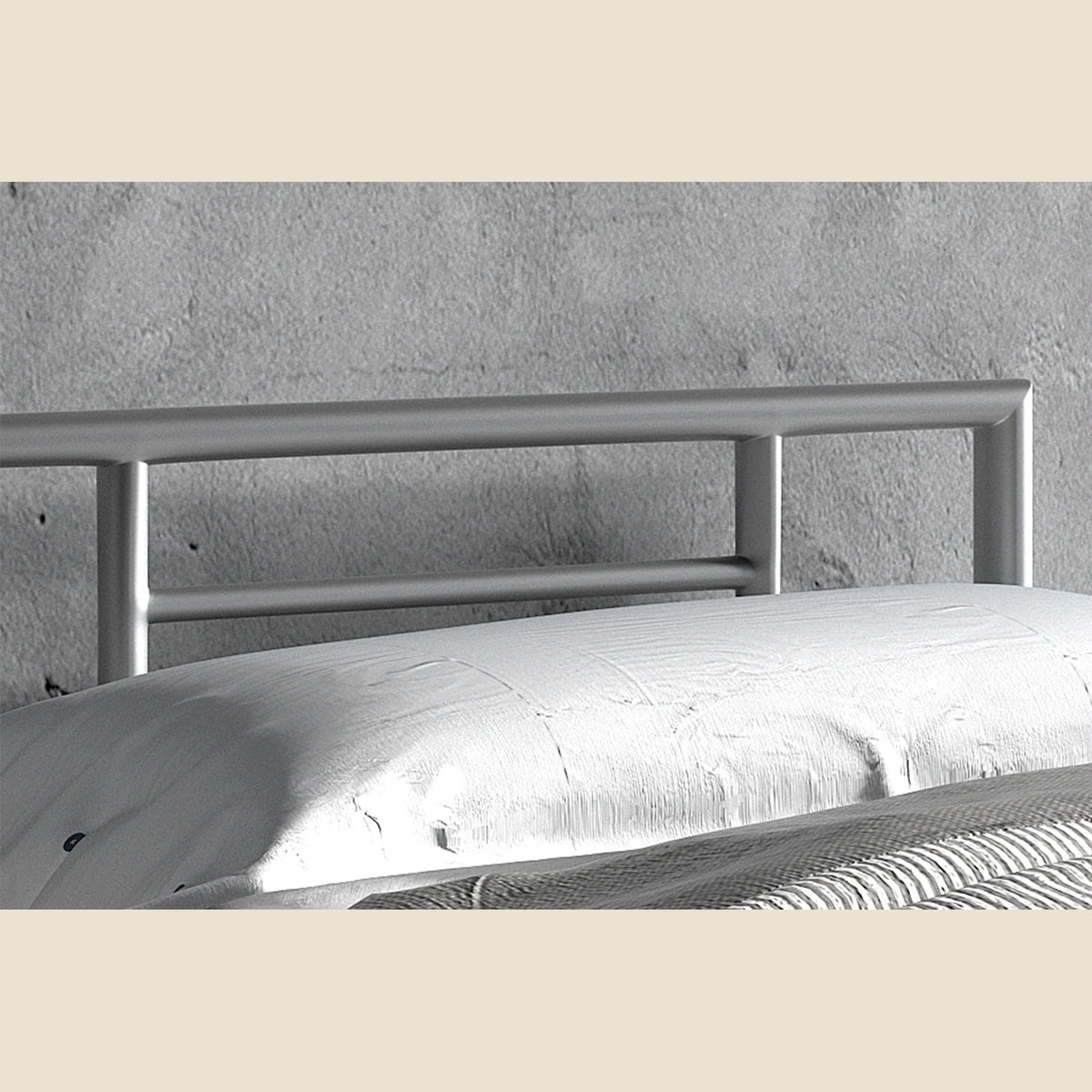 Lit Sandro avec sommier — Métal gris