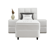 Lit Zenza — Boxspring velours à coffres