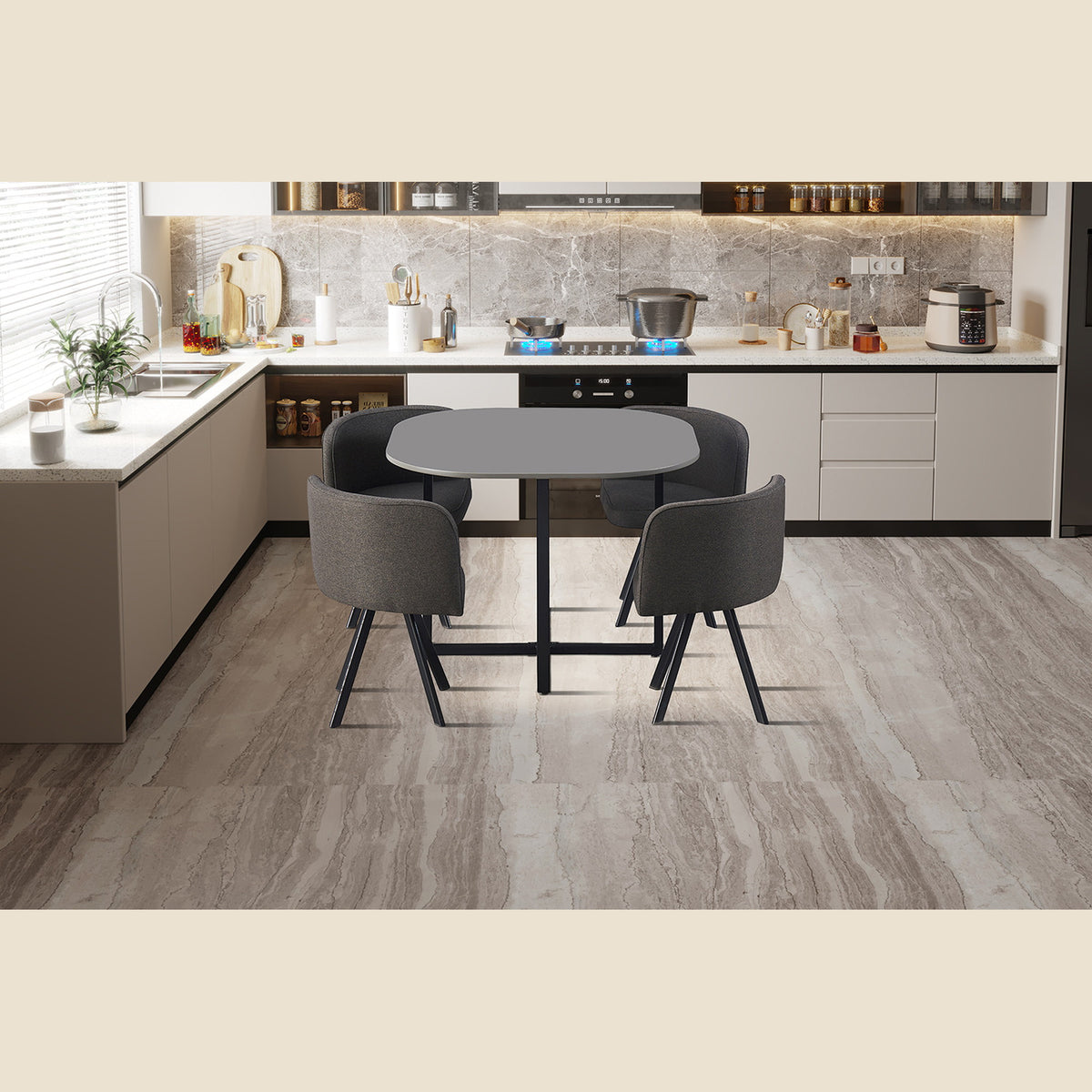 Set table Eva — Table et 4 chaises