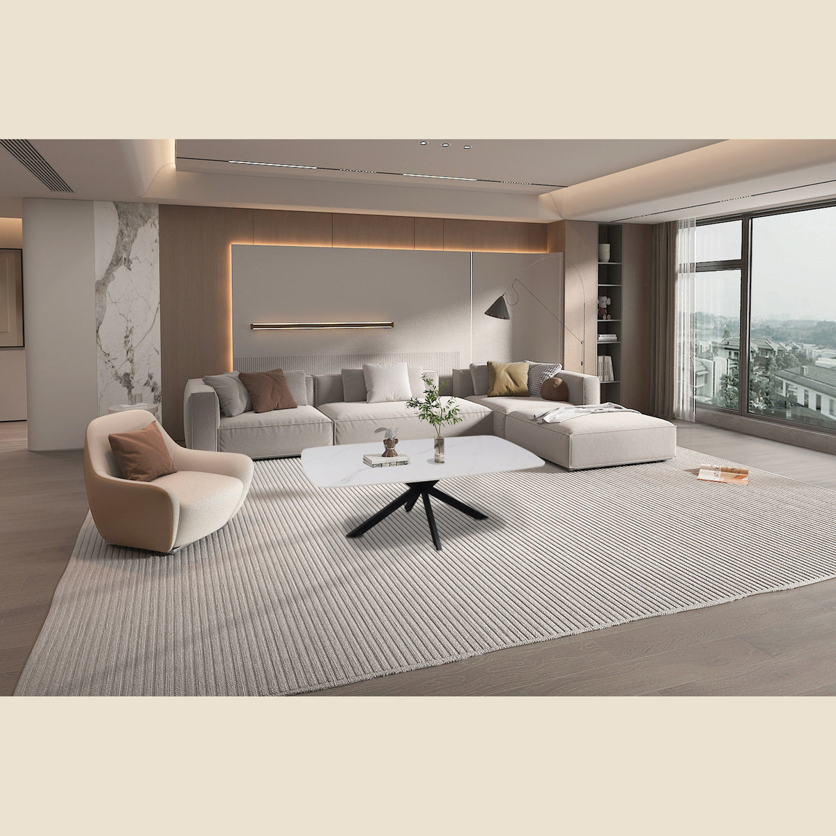 Table basse Apollo 130 cm — Ovale danoise