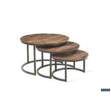 Tables basses Arnod — Set de 3, bois de manguier