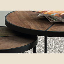Table basse Laveu — Set de 2, bois de manguier