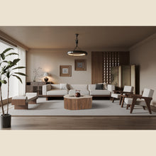 Table basse Paul — Manguier & travertin