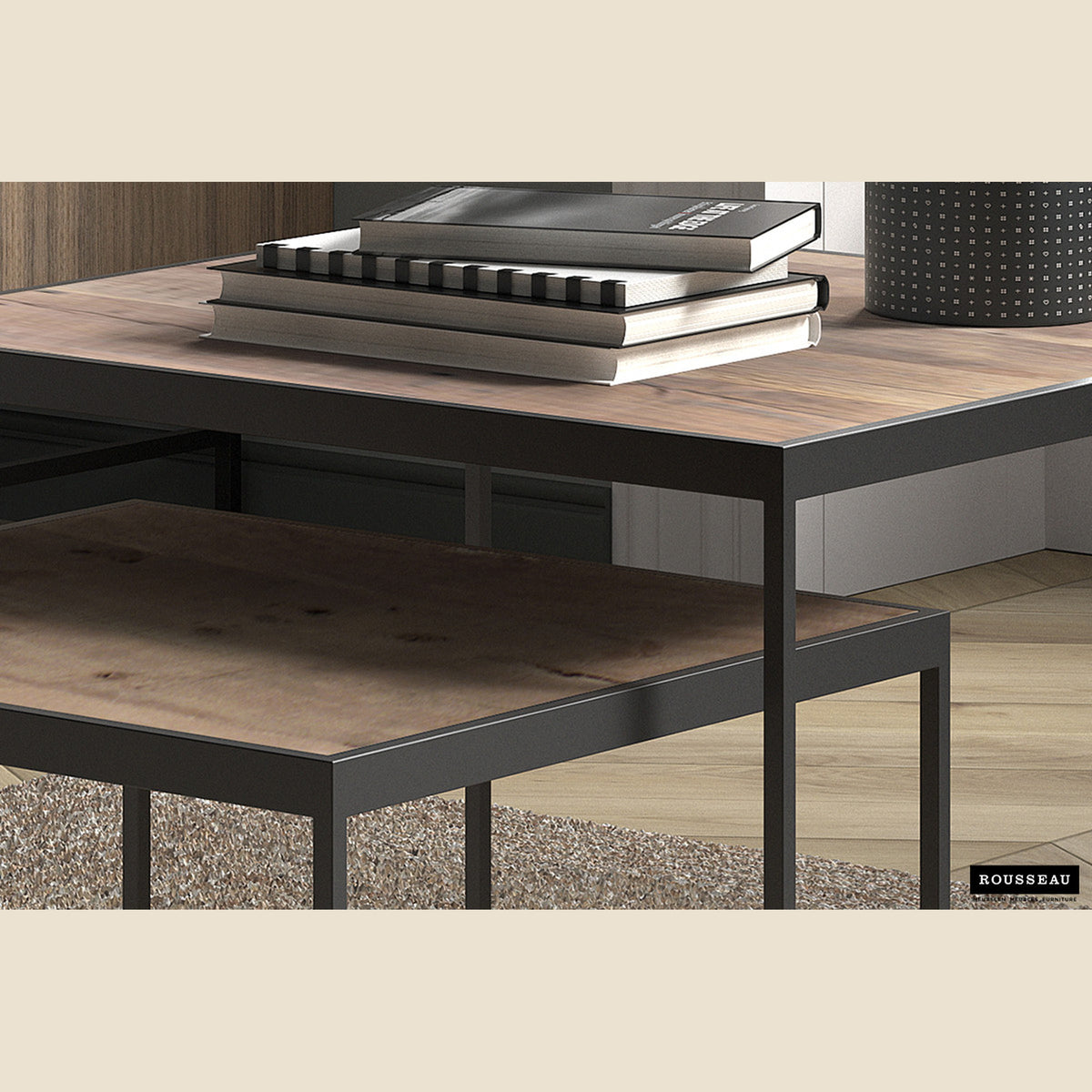 Table basse Quinn (set de 2) — Bois de manguier