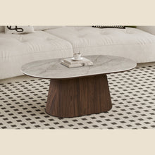 Table basse Vigo 120 cm — Plateau effet pierre