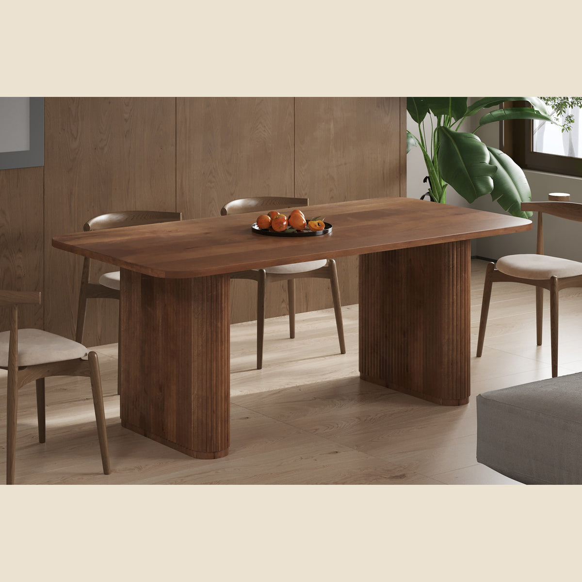 Table Jean — Bois de manguier, ovale danoise 200 cm