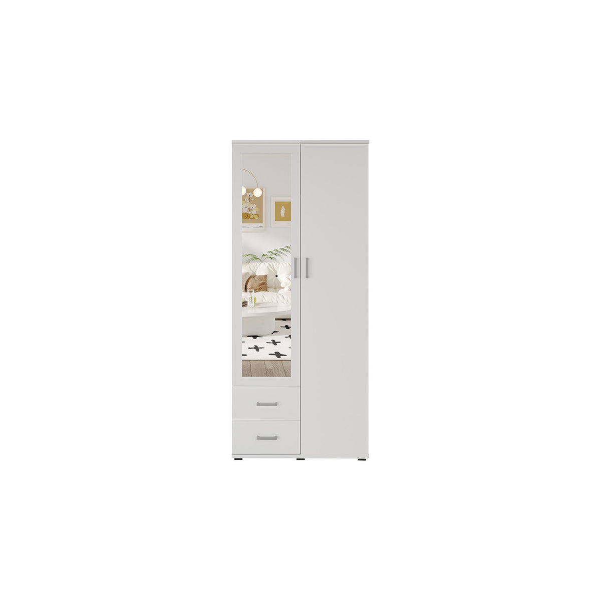 Armoire Marc — Portes battantes avec miroir