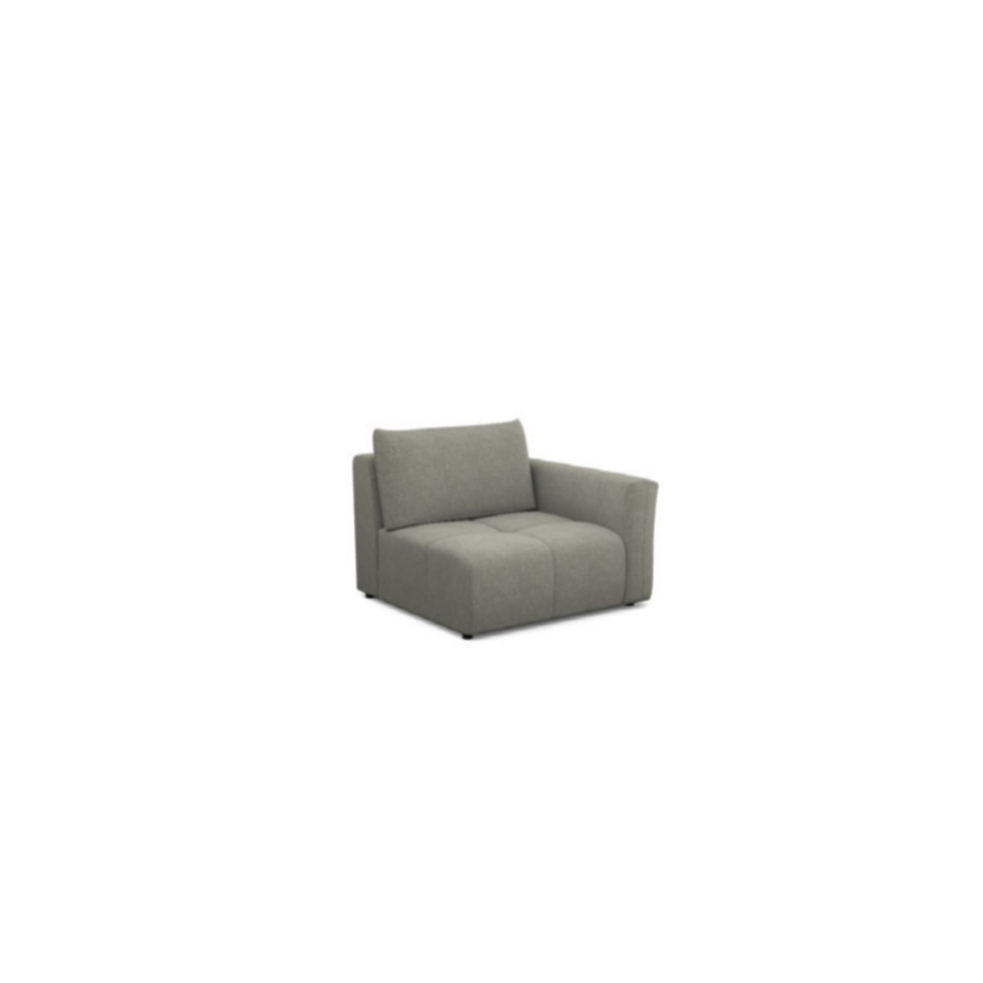 Salon d'angle modulaire Amber — Gris clair chiné